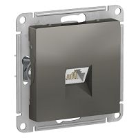 SCHNEIDER ELECTRIC ATLASDESIGN РОЗЕТКА компьютерная RJ45, кат. 6A, механизм, СТАЛЬ (ATN000986)