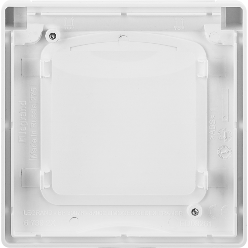 LEGRAND INSPIRIA Рамка с защитной крышкой IP44 IK 07   для скрытого монтажа 1 механизма  , степень пылевлагозащиты IP44, степень ударопрочности IK07, цвет &quot;Белый&quot; (673920) фото 6