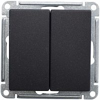 SCHNEIDER ELECTRIC W59 Выключатель двухклавишный, 10АХ, механизм, черный бархат (VS510-252-6-86)