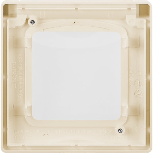LEGRAND INSPIRIA Рамка с защитной крышкой IP44 IK07   для скрытого монтажа 1 механизма  , степень пылевлагозащиты IP44, степень ударопрочности IK07, цвет "Слоновая кость" (673921) фото 6