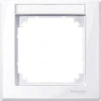 SCHNEIDER ELECTRIC Рамка 1 пост с полем для надписи M-SMART белый (MTN470125)