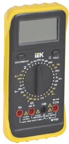 IEK Мультиметр цифровой Professional MY63 (TMD-5S-063) IEK Мультиметр цифровой Professional MY63 (TMD-5S-063)