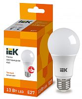 IEK Лампа светодиодная LED 13вт Е27 тепло-белый ECO (LLE-A60-13-230-30-E27)