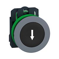 SCHNEIDER ELECTRIC Кнопка 22мм, черная, с возвратом, монтаж заподлицо, 1НО, пластик, маркировка Стрелка C0 (XB5FA3351C0)