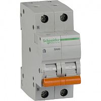 SCHNEIDER ELECTRIC Выключатель автоматический двухполюсный 40А 1п+N С ВА63 4.5кА (11217)
