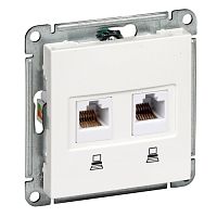 SCHNEIDER ELECTRIC W59 Розетка двойная телефонная скрытая в рамку белая (RSI-251TT-1-86)