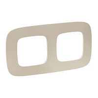 LEGRAND Valena ALLURE Рамка 2 поста тиснение бежевое универсальная (754382 )