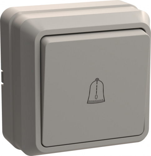 IEK ОКТАВА Выключатель одноклавишный с кнопкой бежевый 10А (EVO13-K33-10-DC)