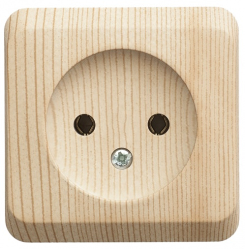 SCHNEIDER ELECTRIC ЭТЮД Розетка наружная без заземления без шторок сосна (PA16-001D)