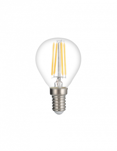 JAZZWAY Лампа сетодиодная декоративная LED 8w E14 3000K шар прозрачный филамент 230/50  (5021334)