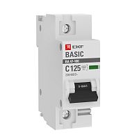 EKF Автоматический выключатель 1P 125А (C) 10kA ВА 47-100  Basic (mcb47100-1-125C-bas)