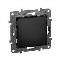 LEGRAND ETIKA Кнопка НО/НЗ антрацит 6АХ  безвинтовые зажимы (672614 )