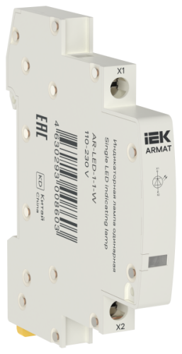 IEK ARMAT Лампа индикаторная одинарная LED 110-230В AC белая  (AR-LED-1-1-W)