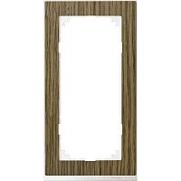 SCHNEIDER ELECTRIC M-Pure Decor Рамка 2 поста без перегородки дуб/бриллиантовый белый (MTN4025-3674)