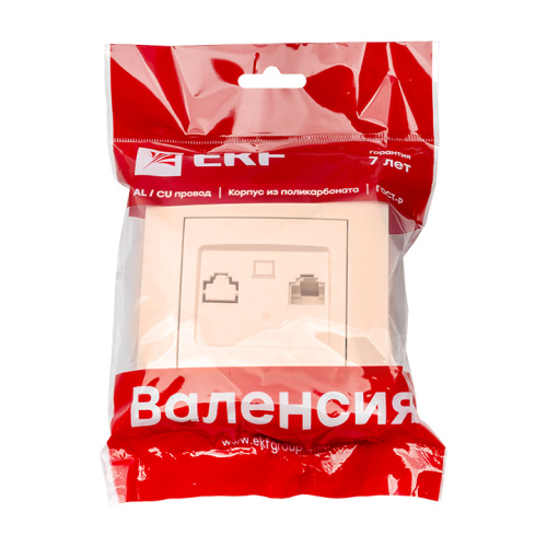 EKF Валенсия розетка компьютерная RJ-45 1-местная кремовая EKF PROxima (EWK01-035-20) фото 3 EKF Валенсия розетка компьютерная RJ-45 1-местная кремовая EKF PROxima (EWK01-035-20) фото 3