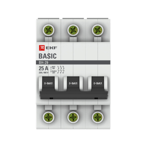 EKF Выключатель нагрузки 3P 25А ВН-29 Basic (SL29-3-25-bas) фото 3