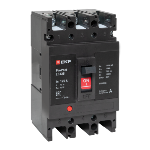 EKF LS125 18кА 3P 160А ProPact  (mccb-125-18-3-160-ls)
