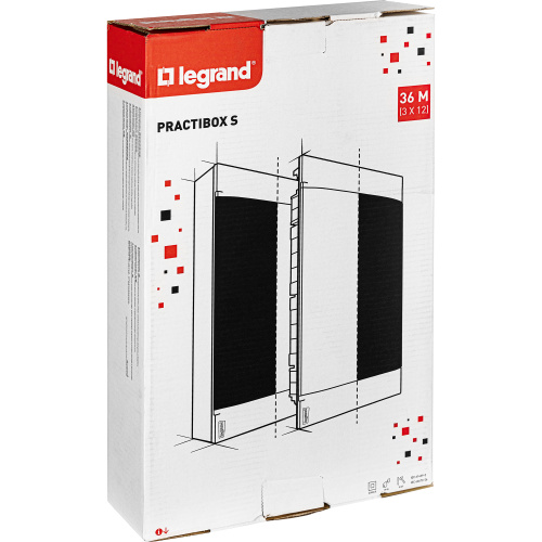 LEGRAND Practibox S Пластиковый щиток встраиваемый 3X12 Белая дверь (135543) фото 5