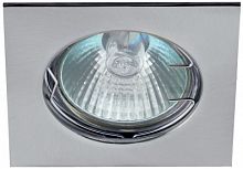 ЭРА Светильник встраиваемый литой квадрат MR16 KL2 CH ,12V/220V, 50W хром  (100/2100)  (C0043660)