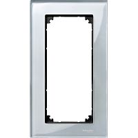SCHNEIDER ELECTRIC Рамка 2 поста стеклянная без перегородки алмаз (MTN4025-3260)