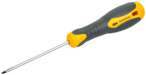 IEK Отвертка SL3,0х75 ARMA2L 3 (A2L3-SC10-K1-SL-30-075)