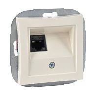 SCHNEIDER ELECTRIC ДУЭТ Розетка компьютерная RJ45 категория 5 в рамку бежевая (WDE000283)