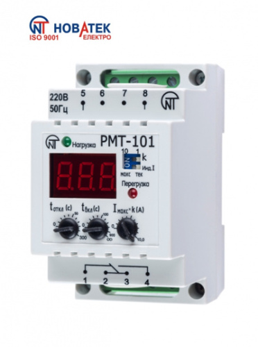 НОВАТЕК-ЭЛЕКТРО РМТ-101 реле максимального тока (3425604101) НОВАТЕК-ЭЛЕКТРО РМТ-101 реле максимального тока (3425604101)