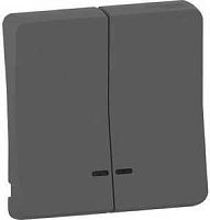 SCHNEIDER ELECTRIC MUREVA S двойная клавиша с линзой подсветки, антрацит, IP55 (MUR34205)