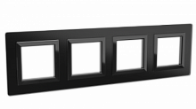 DKC Рамка из натурального стекла, ''Avanti'', черная, 8 модулей (4402828)
