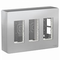 SCHNEIDER ELECTRIC UNICA SYSTEM+ БЛОК открытой установки 3х2 АЛЮМИНИЙ (NU123430)