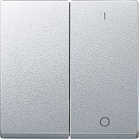 SCHNEIDER ELECTRIC Клавиша 2шт с пиктограммой ВКЛ/ОТКЛ А-Б алюминий (MTN312060)