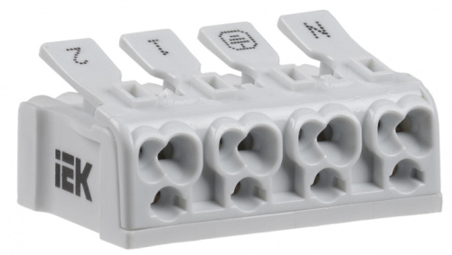 IEK Клемма пружинная соединительная КСП4-2L+N+PE IEK  (UKZ-B06-4P-F0-E0-10)