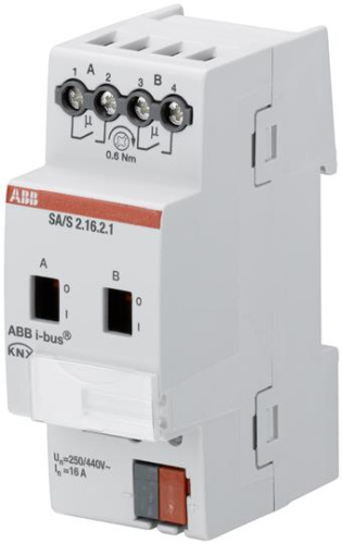 ABB Выход бинарный SA/S 2.16.2.1 двухканальный с ручным управлением 16А MDRC (2CDG110159R0011) ABB Выход бинарный SA/S 2.16.2.1 двухканальный с ручным управлением 16А MDRC (2CDG110159R0011)
