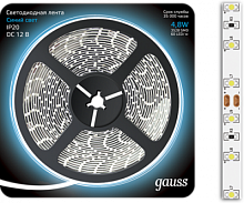 GAUSS Лента светодиодная LED 2835/60-SMD 4.8W 12V DC синий 5м (312000505)