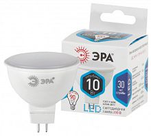 ЭРА Лампа светодиодная LED MR16-10W-840-GU5.3  (диод, софит, 10Вт, нейтр, GU5.3)   (10/100/4000)  (Б0032996)
