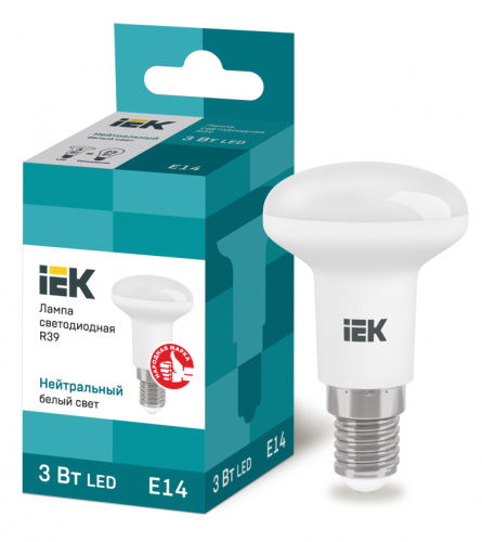 IEK Лампа светодиодная LED рефлекторная 3вт E14 R39 белый ECO (LLE-R39-3-230-40-E14)