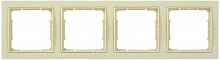 IEK РУ-4-БК Рамка четырехместная квадратная BOLERO Q1 кремовый IEK  (EMB42-K33-Q1)