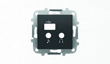ABB Накладка для механизма медиа-комбайна 9368.3 SKY черный бархат  (8568.3 NS)  (2CLA856830A1501)