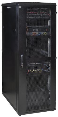 ITK Шкаф серверный 19 48U 800х1000мм перфорированные двери черный (место 1 из 3) Для полного компле