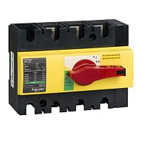 SCHNEIDER ELECTRIC Выключатель-разъединитель INS125 3п красная рукоятка/желтая панель (28926)