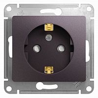 SCHNEIDER ELECTRIC GLOSSA Розетка с заземлением со шторками сиреневый туман (GSL001445)