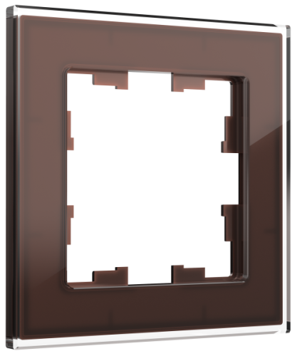 IEK BRITE Рамка 1-мест. РУ-1-2-БрТБ стекло бр. IEK (BR-M12-G-K45)