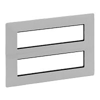 LEGRAND Valena LIFE Рамка для модульных устройств Mosaic 2x4x2 модуля Алюминий (752346 )