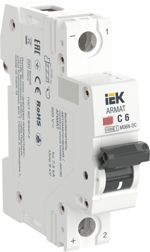 IEK ARMAT Автоматический выключатель M06N-DC 1P C 6А IEK (AR-M06N-1-C006DC)