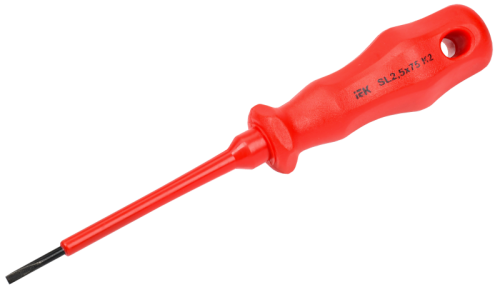 IEK Отвертка диэлектрическая SL2,5х75 K2 ARMA2L 3 (A2L3-SC30-K2-SL-25-075)