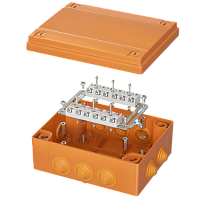 DKC Коробка пластиковая FS с кабельными вводами иклеммниками,IP55,240х190х90мм, 12р, 450V,32A,10мм.кв (FSK411210)