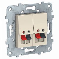 SCHNEIDER ELECTRIC Аудиорозетка UNICA NEW двойная бежевый (NU548944)