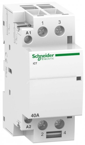 SCHNEIDER ELECTRIC Контактор модульный iCT 40A 2НО 220/240В АС (A9C20842)