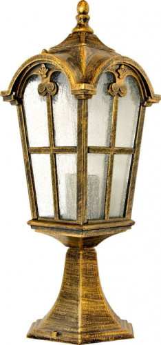 FERON Светильник PL105 60W 230V E27 160*160*450 черное золото (на постамент 0,45м) (PL105 чер.зол.) (11297)