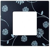 SIMON Рамка-декор на 1 пост для 2700610-03., S27Pl, чёрное & белое (2700617-802)